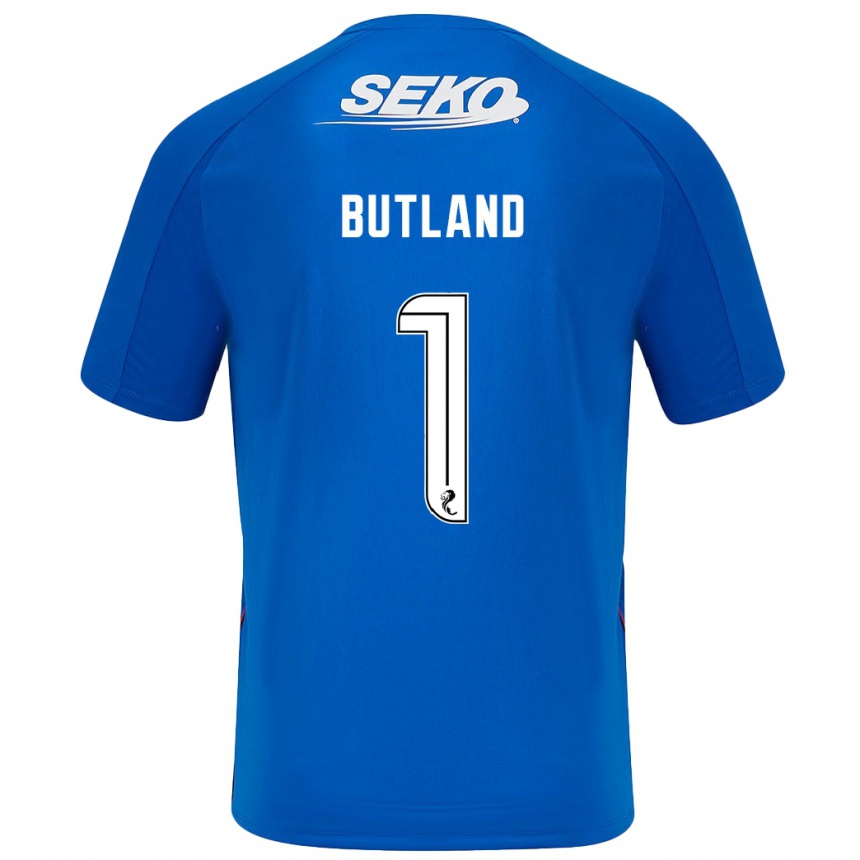 Kinder Fußball Jack Butland #1 Dunkelblau Heimtrikot Trikot 2024/25 T-Shirt Luxemburg