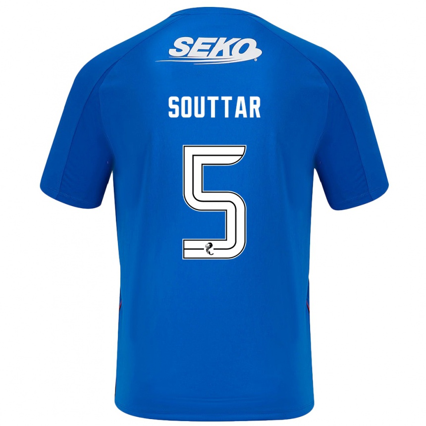 Kinder Fußball John Souttar #5 Dunkelblau Heimtrikot Trikot 2024/25 T-Shirt Luxemburg