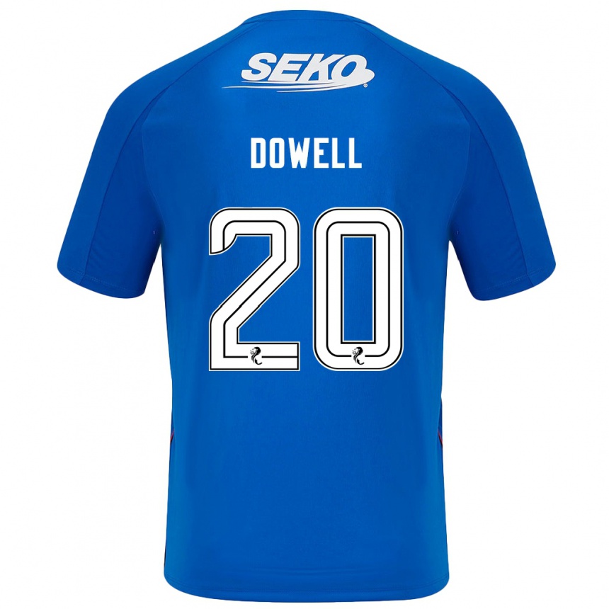 Kinder Fußball Kieran Dowell #20 Dunkelblau Heimtrikot Trikot 2024/25 T-Shirt Luxemburg