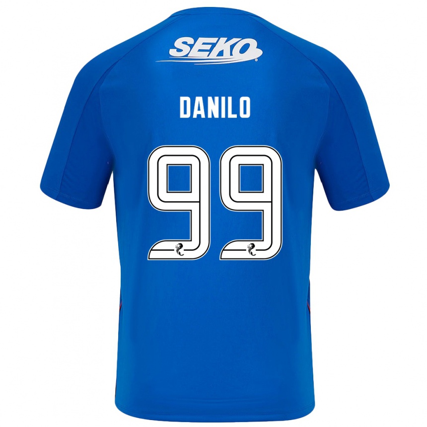 Kinder Fußball Danilo #99 Dunkelblau Heimtrikot Trikot 2024/25 T-Shirt Luxemburg