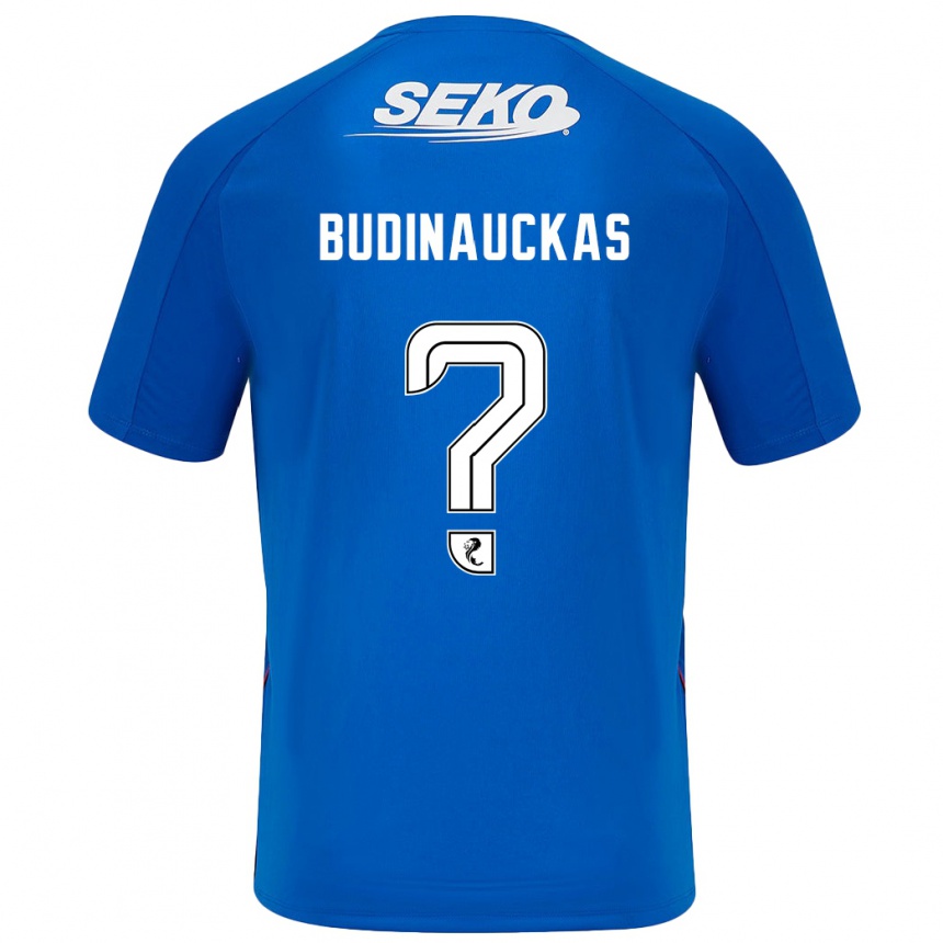 Kinder Fußball Lewis Budinauckas #0 Dunkelblau Heimtrikot Trikot 2024/25 T-Shirt Luxemburg