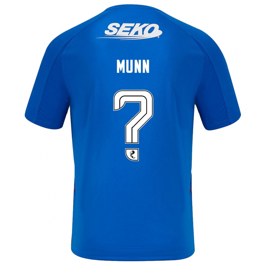 Kinder Fußball Mason Munn #0 Dunkelblau Heimtrikot Trikot 2024/25 T-Shirt Luxemburg