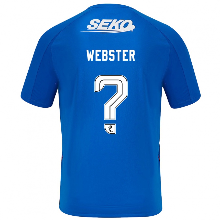 Kinder Fußball Kristian Webster #0 Dunkelblau Heimtrikot Trikot 2024/25 T-Shirt Luxemburg