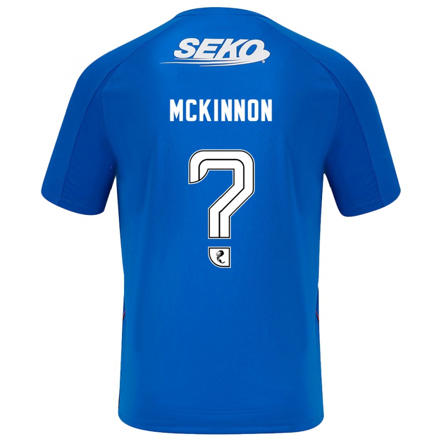 Kinder Fußball Cole Mckinnon #0 Dunkelblau Heimtrikot Trikot 2024/25 T-Shirt Luxemburg