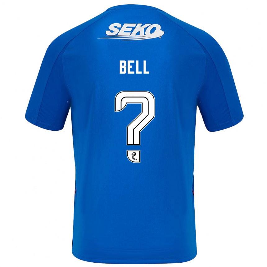 Kinder Fußball Cameron Bell #0 Dunkelblau Heimtrikot Trikot 2024/25 T-Shirt Luxemburg