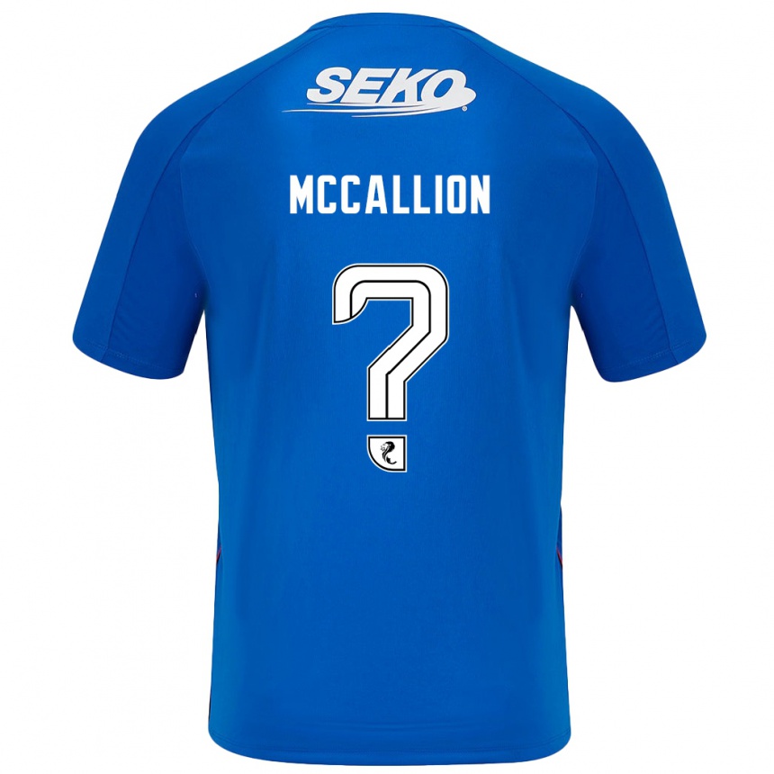 Kinder Fußball Aiden Mccallion #0 Dunkelblau Heimtrikot Trikot 2024/25 T-Shirt Luxemburg