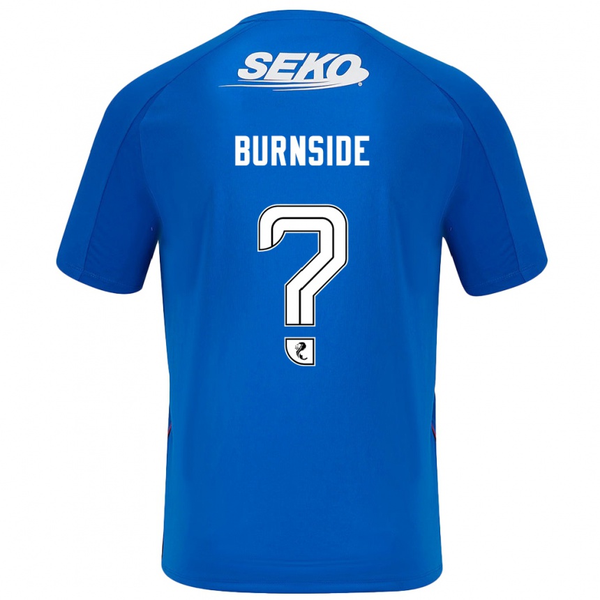 Kinder Fußball Callum Burnside #0 Dunkelblau Heimtrikot Trikot 2024/25 T-Shirt Luxemburg