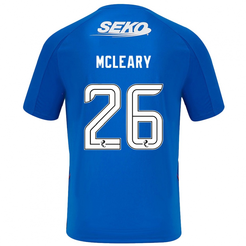 Kinder Fußball Jodi Mcleary #26 Dunkelblau Heimtrikot Trikot 2024/25 T-Shirt Luxemburg