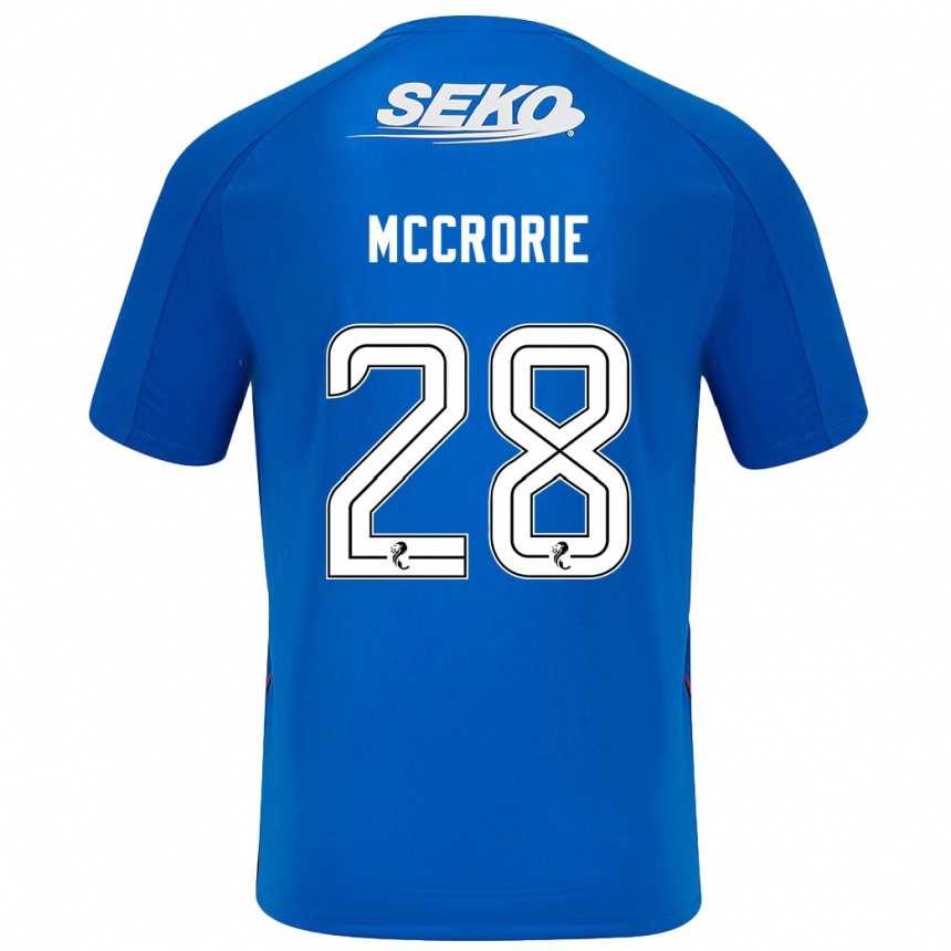 Kinder Fußball Robby Mccrorie #28 Dunkelblau Heimtrikot Trikot 2024/25 T-Shirt Luxemburg