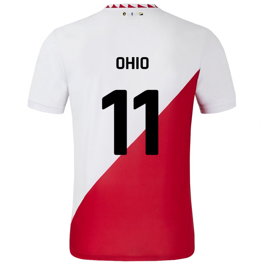 Kinder Fußball Noah Ohio #11 Weiß Rot Heimtrikot Trikot 2024/25 T-Shirt Luxemburg