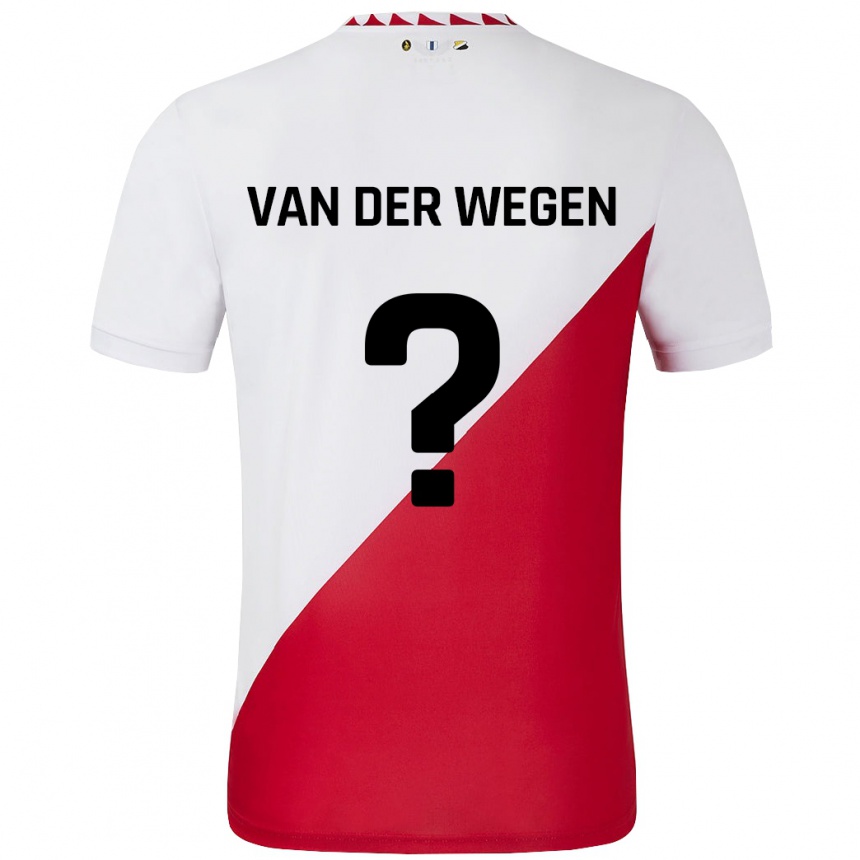 Kinder Fußball Sil Van Der Wegen #0 Weiß Rot Heimtrikot Trikot 2024/25 T-Shirt Luxemburg