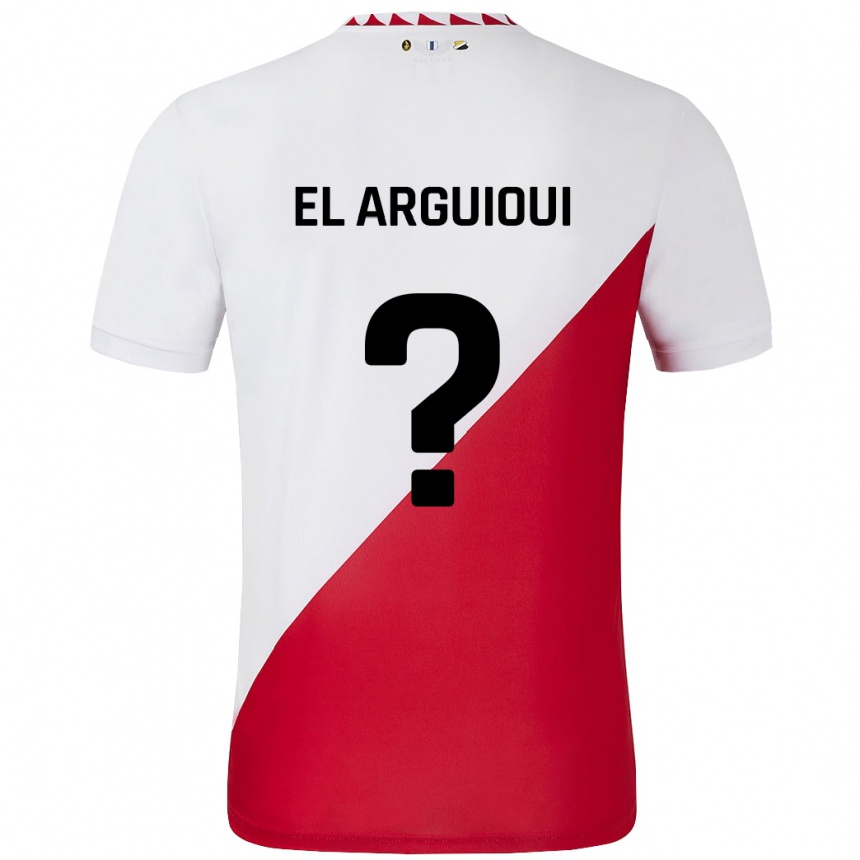 Kinder Fußball Rafik El Arguioui #0 Weiß Rot Heimtrikot Trikot 2024/25 T-Shirt Luxemburg