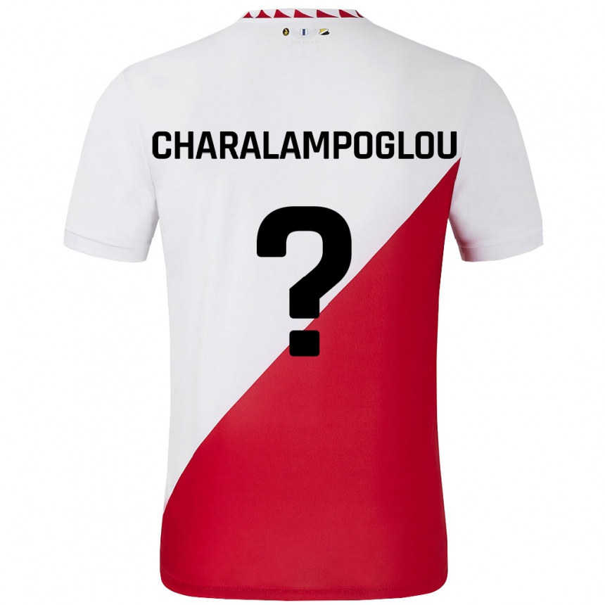 Kinder Fußball Georgios Charalampoglou #0 Weiß Rot Heimtrikot Trikot 2024/25 T-Shirt Luxemburg