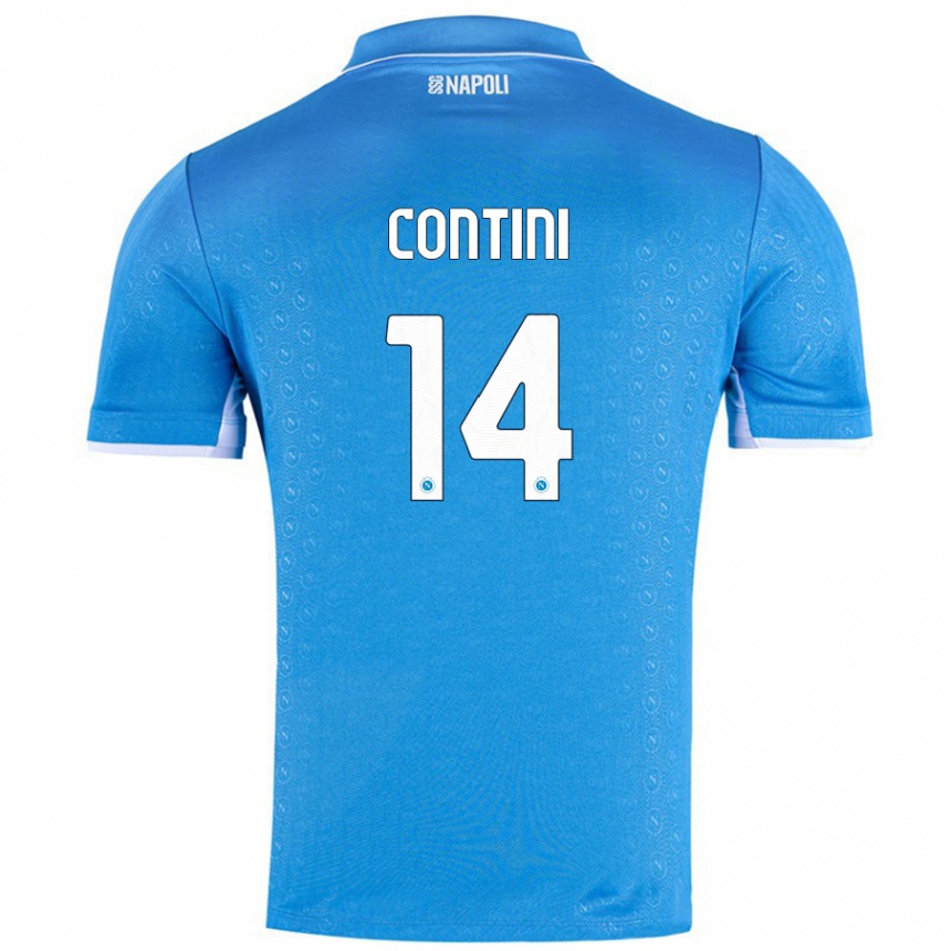 Kinder Fußball Nikita Contini #14 Himmelblau Heimtrikot Trikot 2024/25 T-Shirt Luxemburg