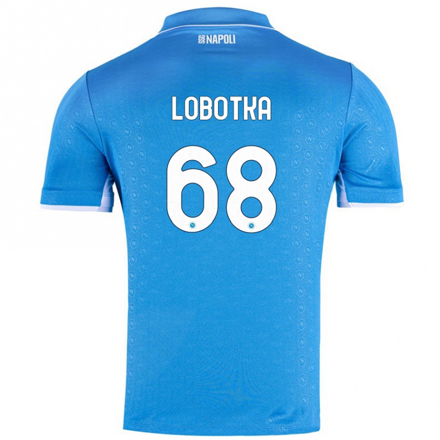 Kinder Fußball Stanislav Lobotka #68 Himmelblau Heimtrikot Trikot 2024/25 T-Shirt Luxemburg