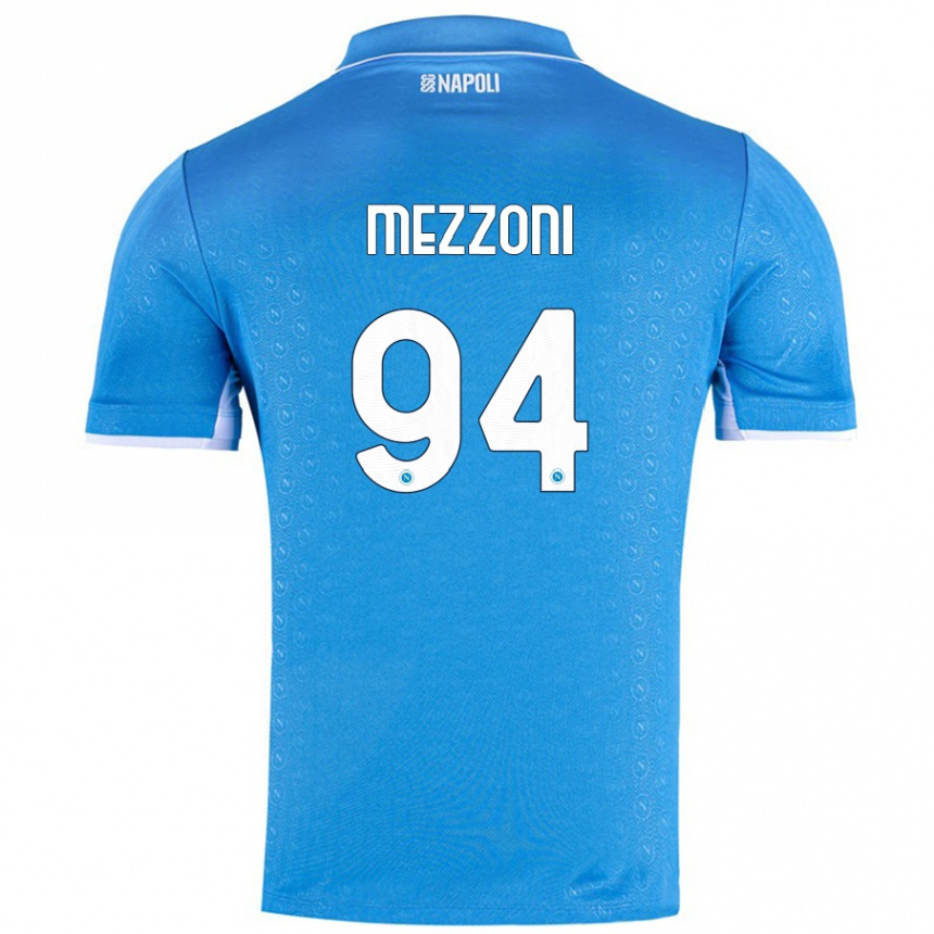 Kinder Fußball Francesco Mezzoni #94 Himmelblau Heimtrikot Trikot 2024/25 T-Shirt Luxemburg