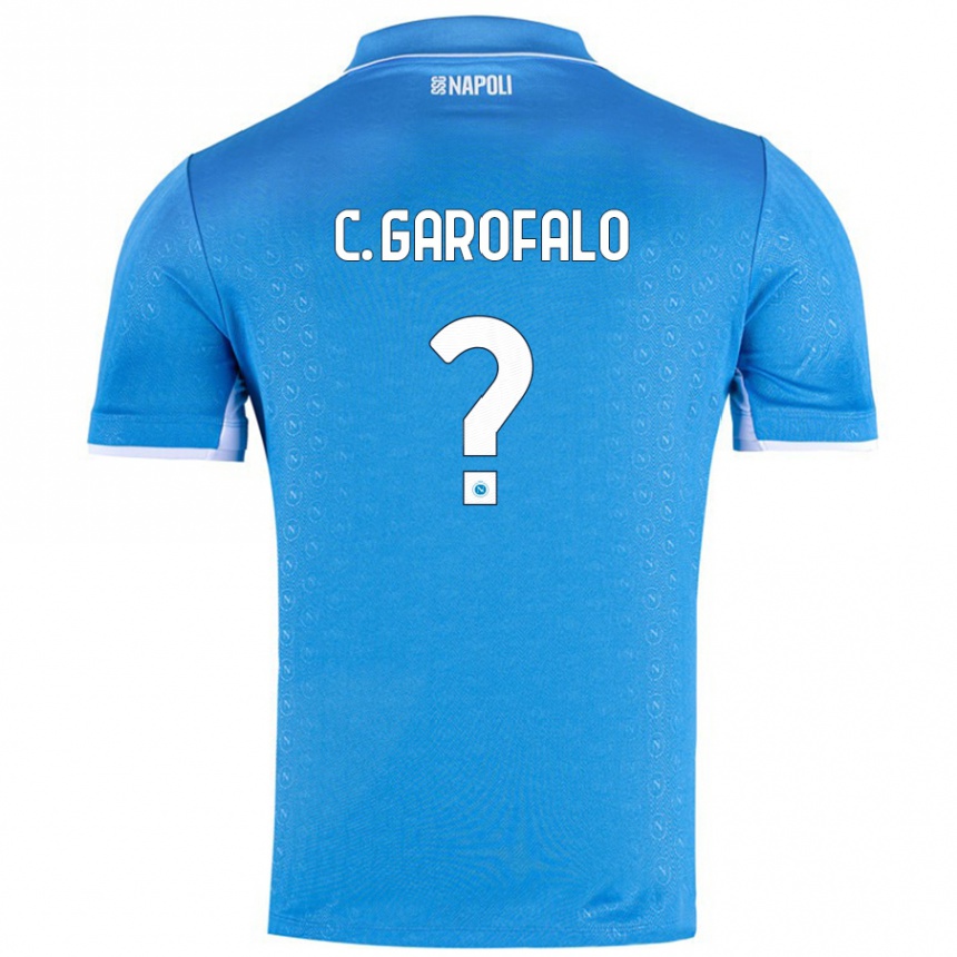 Kinder Fußball Christian Garofalo #0 Himmelblau Heimtrikot Trikot 2024/25 T-Shirt Luxemburg