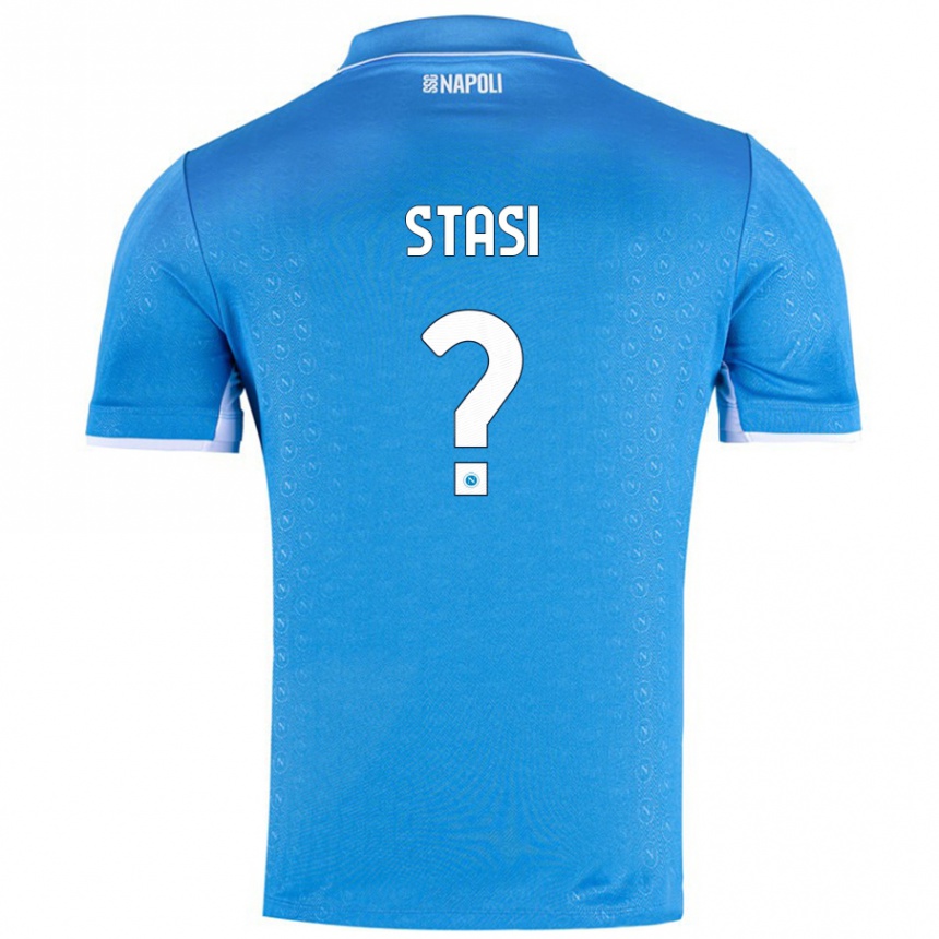 Kinder Fußball Pasquale Stasi #0 Himmelblau Heimtrikot Trikot 2024/25 T-Shirt Luxemburg