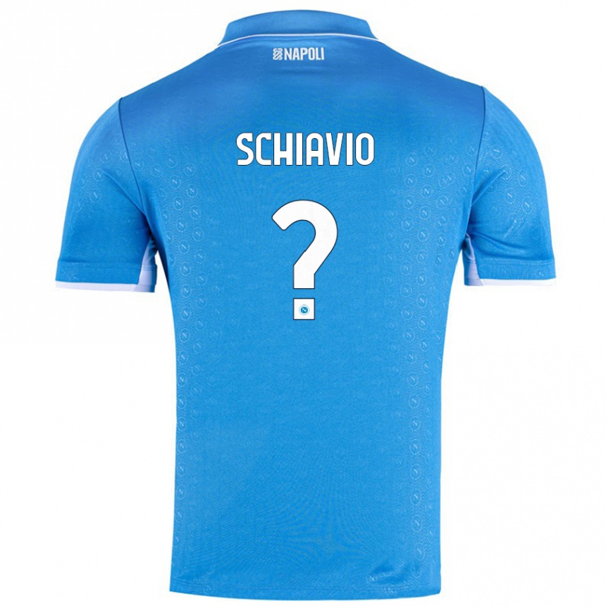 Kinder Fußball Angelo Schiavio #0 Himmelblau Heimtrikot Trikot 2024/25 T-Shirt Luxemburg