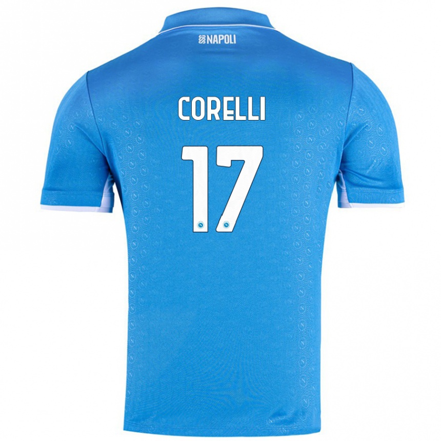 Kinder Fußball Alice Corelli #17 Himmelblau Heimtrikot Trikot 2024/25 T-Shirt Luxemburg