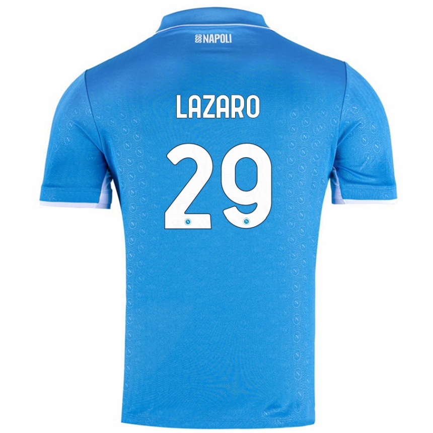 Kinder Fußball Paloma Lázaro #29 Himmelblau Heimtrikot Trikot 2024/25 T-Shirt Luxemburg