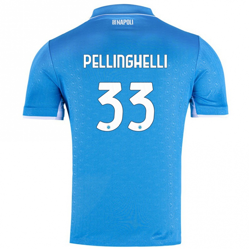 Kinder Fußball Alice Pellinghelli #33 Himmelblau Heimtrikot Trikot 2024/25 T-Shirt Luxemburg