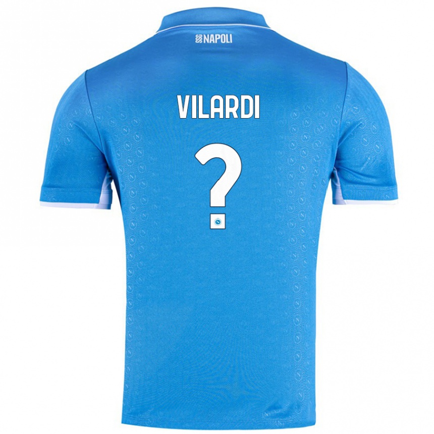 Kinder Fußball Mario Vilardi #0 Himmelblau Heimtrikot Trikot 2024/25 T-Shirt Luxemburg