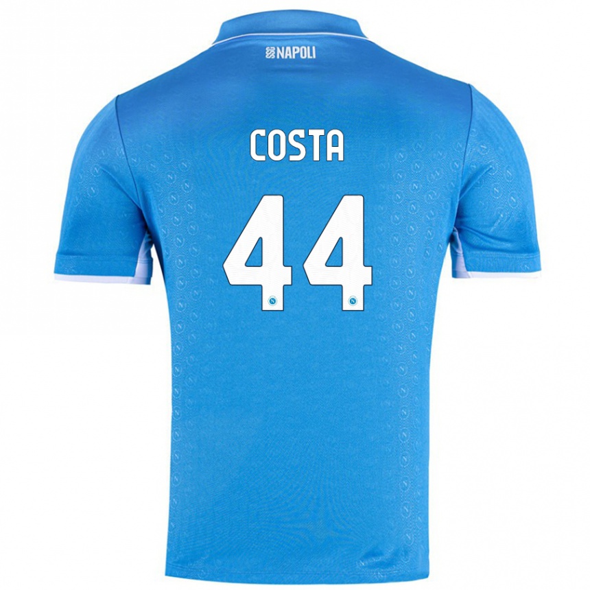 Kinder Fußball Filippo Costa #44 Himmelblau Heimtrikot Trikot 2024/25 T-Shirt Luxemburg