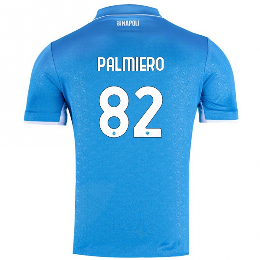 Kinder Fußball Luca Palmiero #82 Himmelblau Heimtrikot Trikot 2024/25 T-Shirt Luxemburg