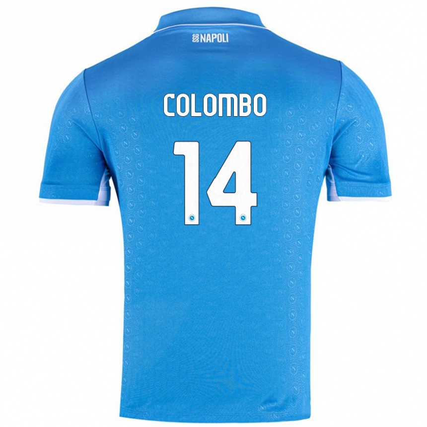 Kinder Fußball Sofia Colombo #14 Himmelblau Heimtrikot Trikot 2024/25 T-Shirt Luxemburg