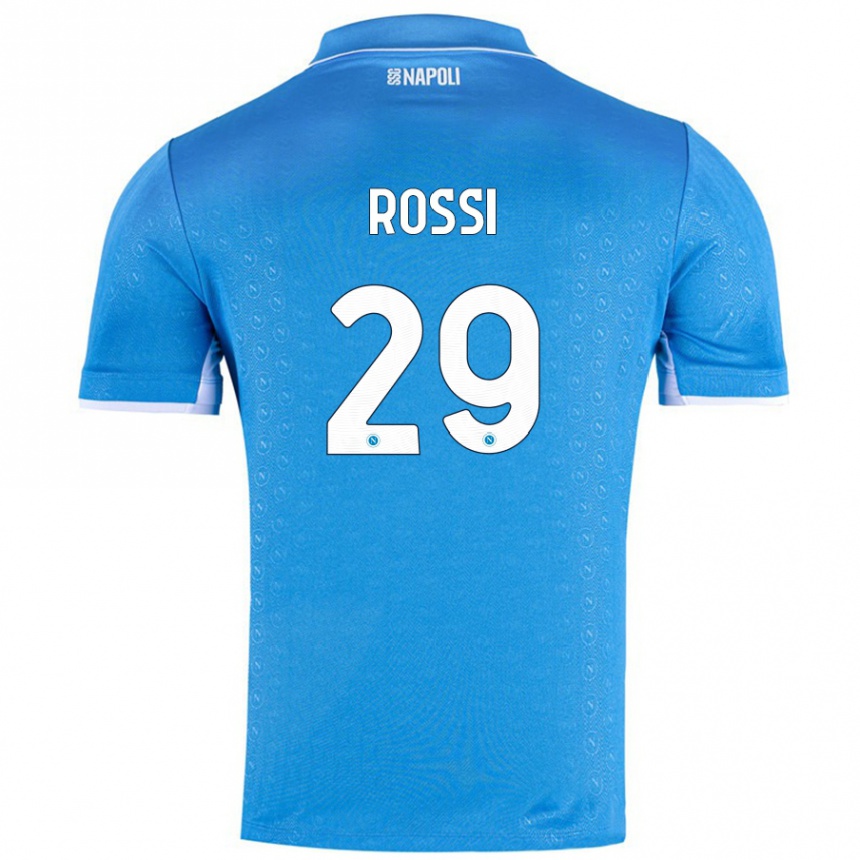 Kinder Fußball Francesco Rossi #29 Himmelblau Heimtrikot Trikot 2024/25 T-Shirt Luxemburg