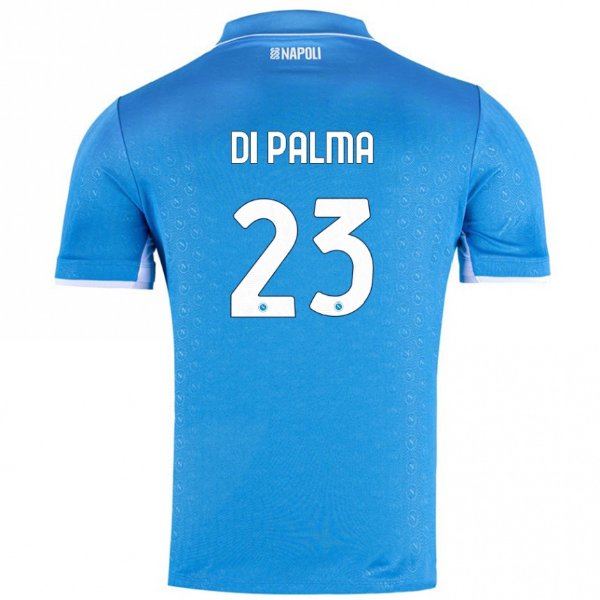 Kinder Fußball Manuel Di Palma #23 Himmelblau Heimtrikot Trikot 2024/25 T-Shirt Luxemburg