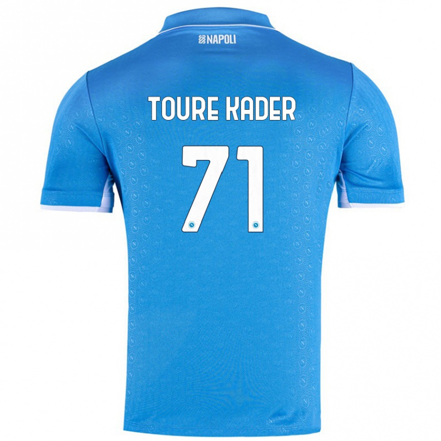 Kinder Fußball Aziz Toure Kader #71 Himmelblau Heimtrikot Trikot 2024/25 T-Shirt Luxemburg