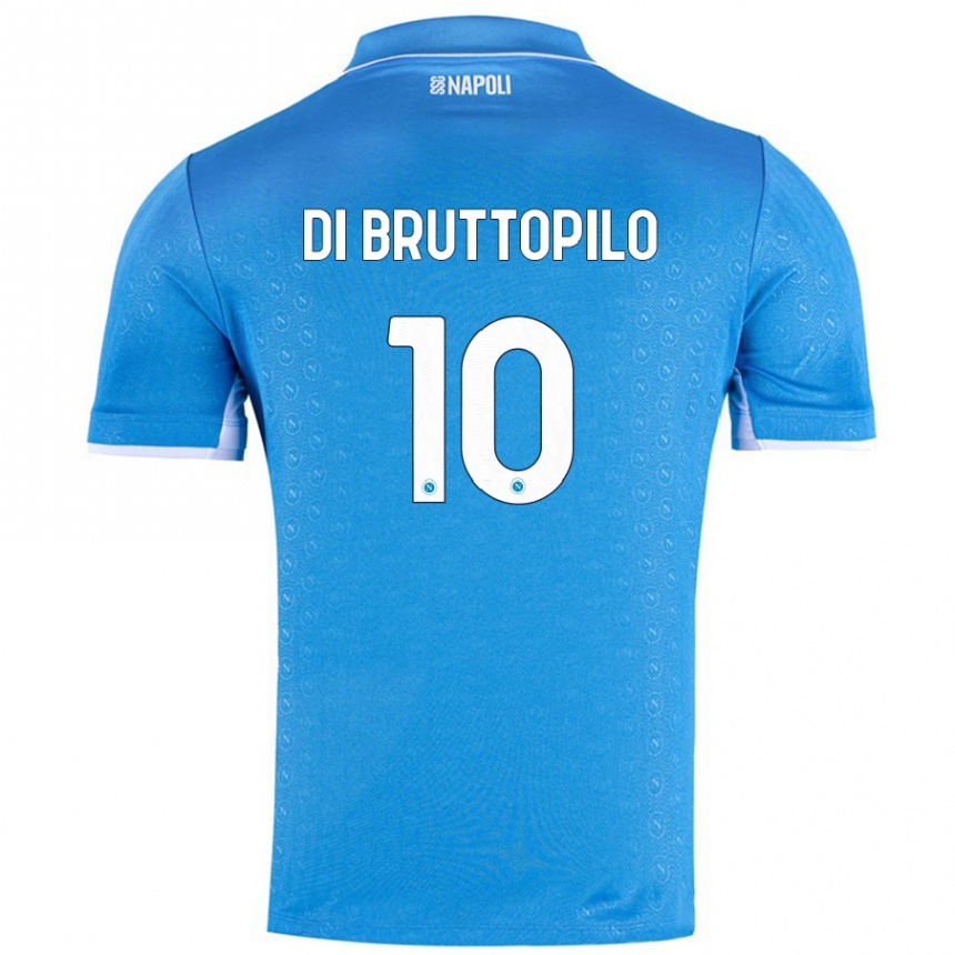 Kinder Fußball Giuseppe Ambrosino Di Bruttopilo #10 Himmelblau Heimtrikot Trikot 2024/25 T-Shirt Luxemburg