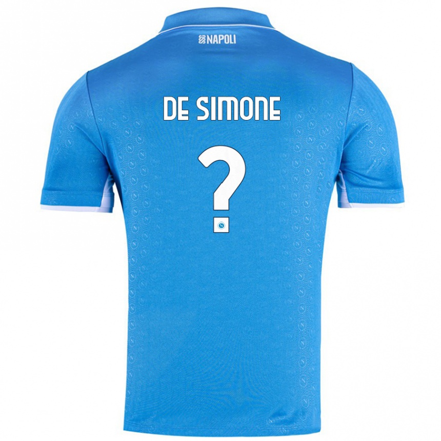 Kinder Fußball Paolo De Simone #0 Himmelblau Heimtrikot Trikot 2024/25 T-Shirt Luxemburg