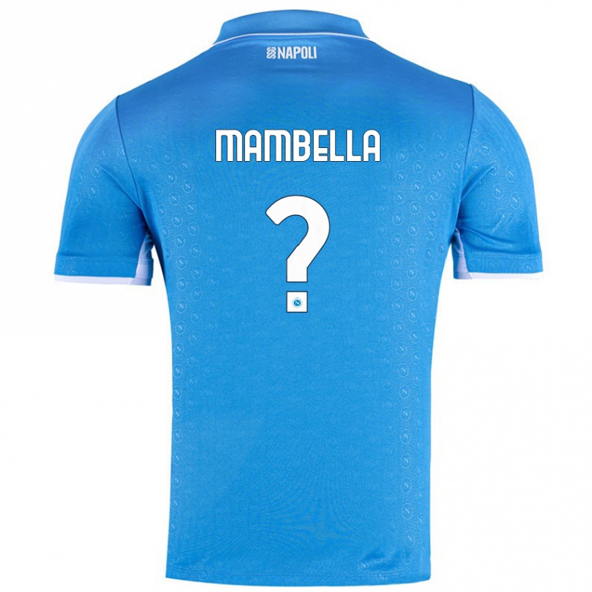 Kinder Fußball Andrea Mambella #0 Himmelblau Heimtrikot Trikot 2024/25 T-Shirt Luxemburg