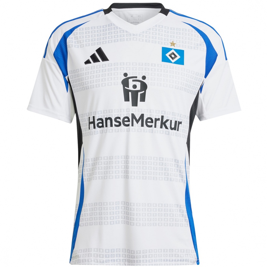 Kinder Fußball Alexander Werner Damerau #6 Weiß Blau Heimtrikot Trikot 2024/25 T-Shirt Luxemburg