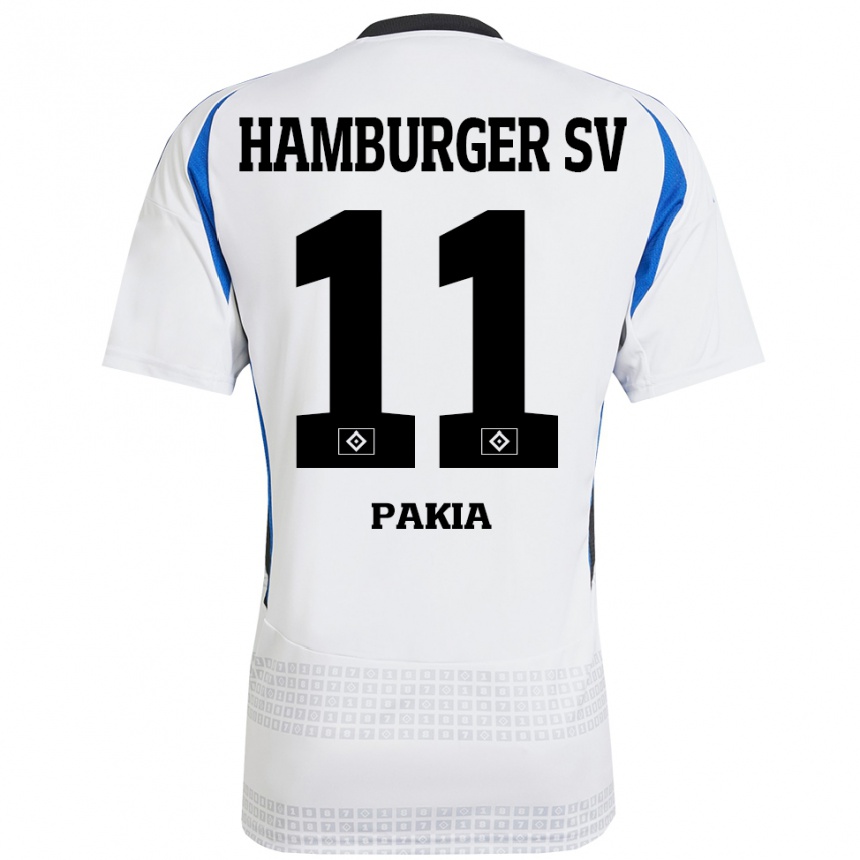 Kinder Fußball Ware Pakia #11 Weiß Blau Heimtrikot Trikot 2024/25 T-Shirt Luxemburg