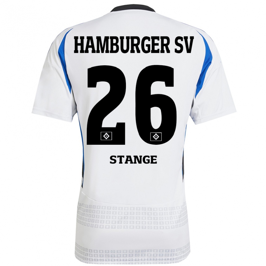 Kinder Fußball Otto Stange #26 Weiß Blau Heimtrikot Trikot 2024/25 T-Shirt Luxemburg