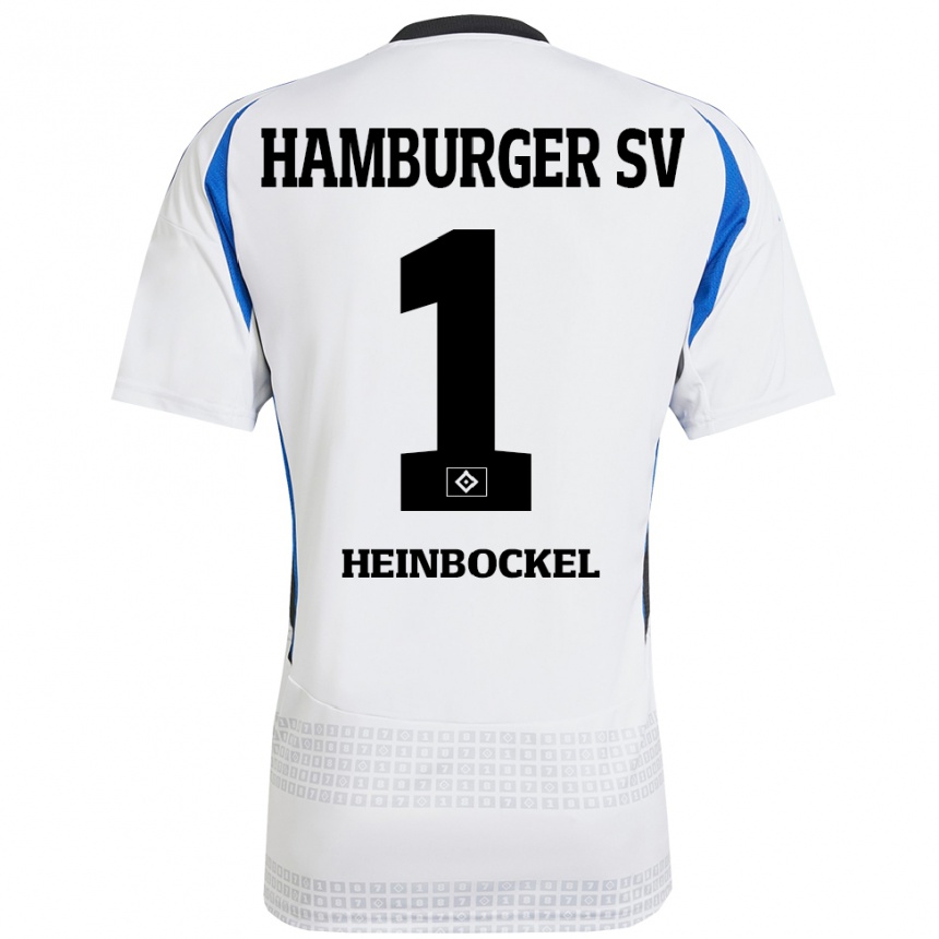 Kinder Fußball Simon Heinbockel #1 Weiß Blau Heimtrikot Trikot 2024/25 T-Shirt Luxemburg