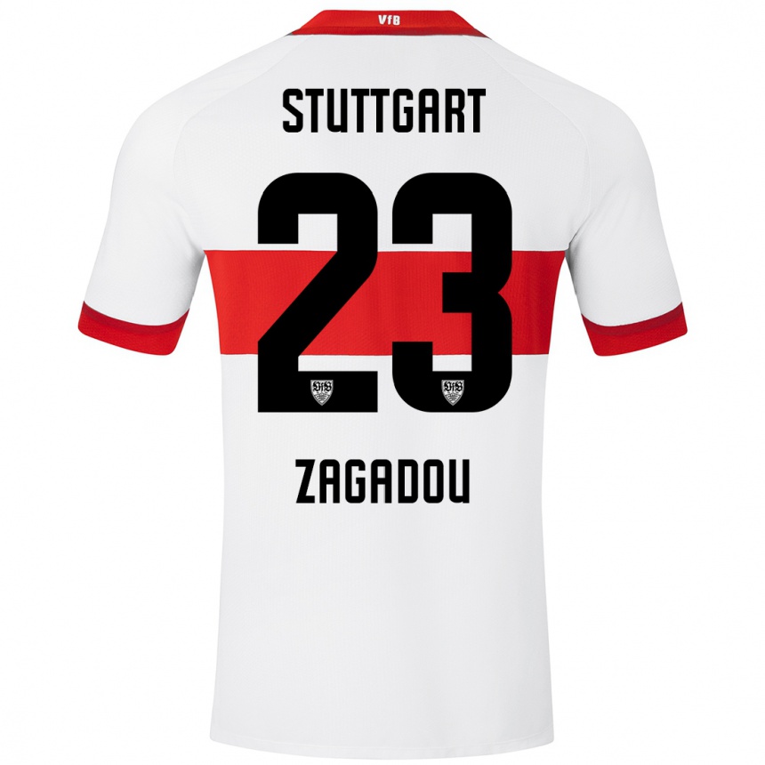 Kinder Fußball Dan-Axel Zagadou #23 Weiß Rot Heimtrikot Trikot 2024/25 T-Shirt Luxemburg