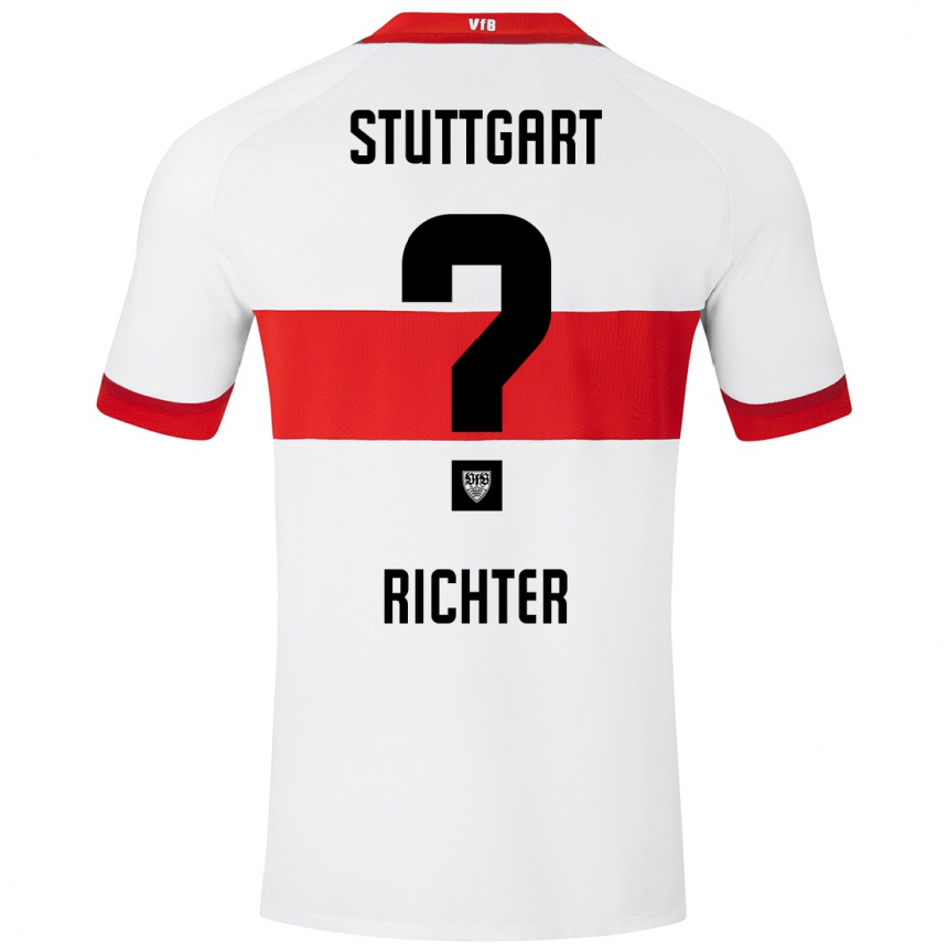 Kinder Fußball Nils Richter #0 Weiß Rot Heimtrikot Trikot 2024/25 T-Shirt Luxemburg