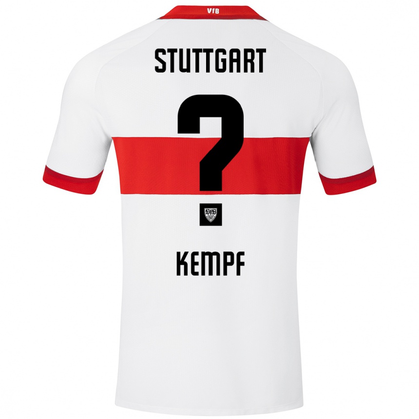 Kinder Fußball Karl Kempf #0 Weiß Rot Heimtrikot Trikot 2024/25 T-Shirt Luxemburg