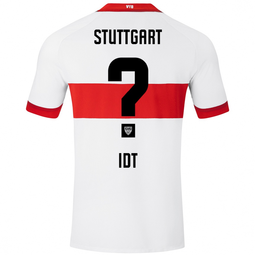 Kinder Fußball David Idt #0 Weiß Rot Heimtrikot Trikot 2024/25 T-Shirt Luxemburg