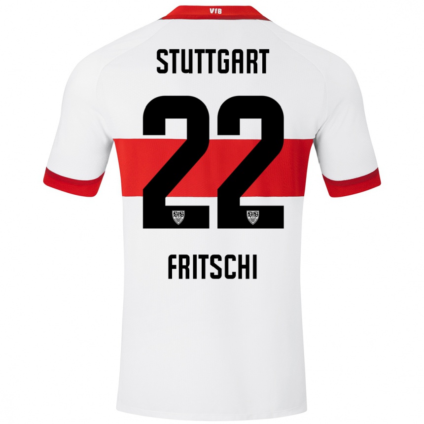 Kinder Fußball Paulo Fritschi #22 Weiß Rot Heimtrikot Trikot 2024/25 T-Shirt Luxemburg