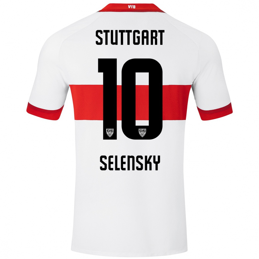 Kinder Fußball Anja Selensky #10 Weiß Rot Heimtrikot Trikot 2024/25 T-Shirt Luxemburg