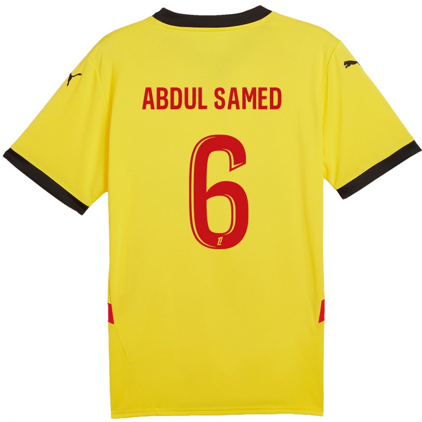 Kinder Fußball Salis Abdul Samed #6 Gelb Rot Heimtrikot Trikot 2024/25 T-Shirt Luxemburg