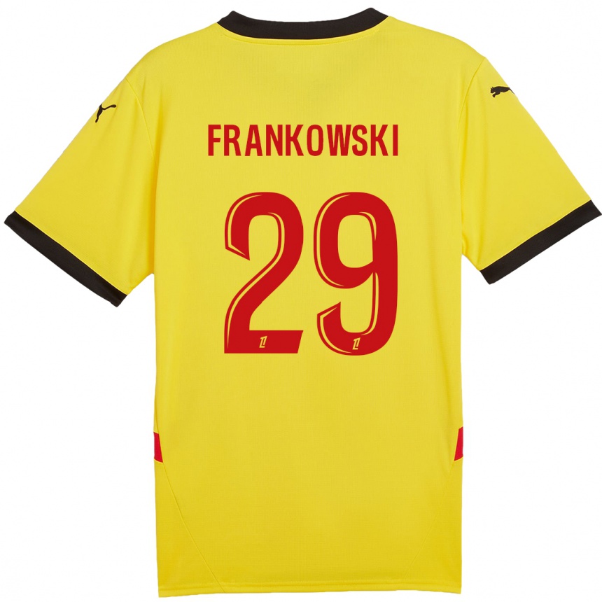 Kinder Fußball Przemyslaw Frankowski #29 Gelb Rot Heimtrikot Trikot 2024/25 T-Shirt Luxemburg