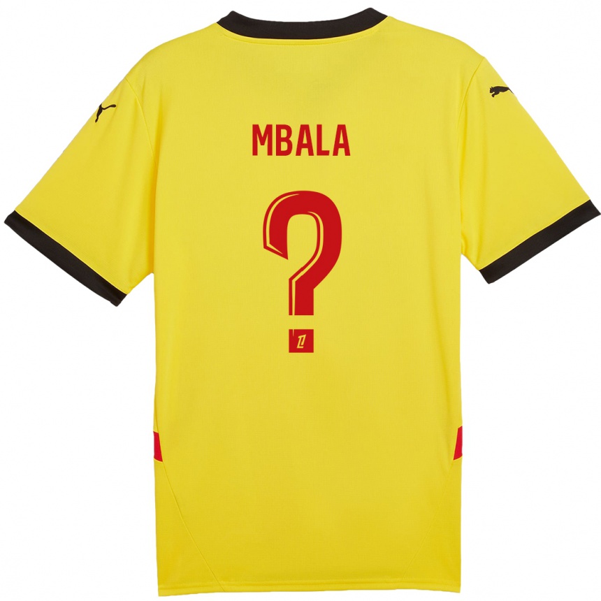 Kinder Fußball Keny Mbala #0 Gelb Rot Heimtrikot Trikot 2024/25 T-Shirt Luxemburg