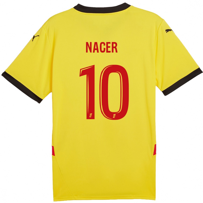 Kinder Fußball Myriem Nacer #10 Gelb Rot Heimtrikot Trikot 2024/25 T-Shirt Luxemburg